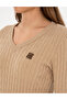 Beige Melange Extra Slim Fit Basic Sweater 50317062-Vr156 - 7