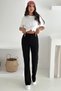 Women's High Waist Straight Leg Leggings – Lace-Up & Relaxed Fit - 3
