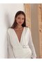 Deep V-Neck Long Sleeve Slit Evening Dress – Stylish and Elegant Party Dress - 6