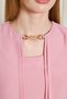 Women's Round Neck Sleeveless Blouse with Metal Accessories - Multiple Color Options - 4
