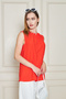 Women's Pearl Detail Round Neck Sleeveless Blouse - Different Colors Available - 2