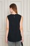 Women's Pearl Detail Round Neck Sleeveless Blouse - Different Colors Available - 7
