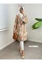 Ethnic Pattern Modal Kimono with Tie Waist - Beige - 2