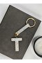 Zircon Stone Charmed Letter Keychain - 2