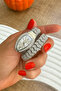 Zircon Stone Detailed Snake Model Women's Wristwatch - 2