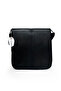 Genuine Leather Unisex Black Double Zipper Long Strap Shoulder and Crossbody Messenger Bag Large Size