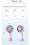 Portable and compact fan, gentle and even air output, handheld upright, sunflower shape - 6