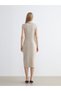 Rmz Farkiyla Beige Shirred Shirt Dress - 4