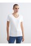 Vizyon New Season V-Neck Plain Women's T-Shirt