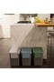 25L Recycling Bin for Separate Waste Collection – Grey with Light Green Lid, Made in Italy - 5