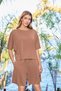 Women's Short Sleeve Crew Neck Bottom Top Suit 25072 - 4