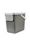 25L Recycling Bin for Separate Waste Collection – Grey with Light Grey Lid, Made in Italy - 2