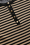 Crew Neck Striped Long Sleeve Slim Fit Knitwear Black Camel Blouse - 6