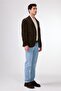 Men's Slim Fit Mono Collar Brown Jacket - 3
