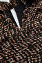 Leopard Pattern Scarf Collar Lined Regular Blouse - 6
