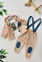 Penguin Pattern 3-Piece Baby Boy Set - Beige
