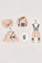 Penguin Pattern 3-Piece Baby Boy Set - Beige - 2