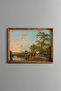 Landscape with Cows - Vintage Patterned Frame