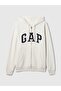 Men's White Logo Relaxed Fleece Zippered Sweatshirt - 3