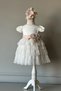 Custom Designed Girls' Formal Dress, Layered Skirt, Floral Details, Lace Details, with Accessories_M2459 - 3