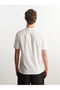 Vizyon New Season White Crew Neck Printed Combed Cotton Men's T-Shirt - 4