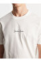 Vizyon New Season White Crew Neck Printed Combed Cotton Men's T-Shirt - 3