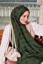 Emerald Green Tuğra Pattern Grazia Shawl