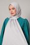 Silver Mini Lvd Printed Jacquard Shawl