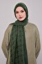 Emerald Green Tuğra Pattern Grazia Shawl - 3