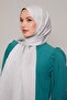 Silver Mini Lvd Printed Jacquard Shawl - 3
