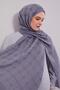 Light Blue Tuğra Pattern Grazia Shawl