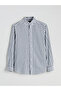 Regular Fit Long Sleeve Striped Men's Shirt - 5