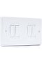 4-Gang Decora Rocker Light Switch Wall Plate, Modern White - 6
