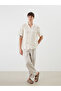 Yellow Comfortable Fit Resort Collar Short Sleeve Patterned Men's Shirt - 2