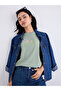 Women Green Embroidered Oversized T-Shirt