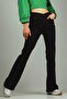 Women's Lycra Flared Jean Trousers Black (perfect fit)