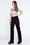 Black High Waist Lycra Palazzo Women's Jean Jeans - 4