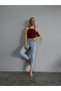 Lara Snow Wash Blue Lycra High Waist Mom Jean Trousers - 4