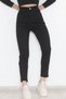 High Waist Super Lycra Recovery Featured Jeans Black Skinny Skinny Leg Jeans - 11918 - 2