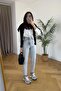 Jerry High Waist Blue Snow Wash Mom Jeans Lycra Stretchy Jeans Pants(FULL MOLD) - 2