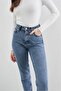 Lily Women's Blue Mom Jeans Trend Lycra Pants - 2