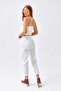 High Waist Lycra White Boyfriend Jeans Stretchy Mom Jeans (Full Fit) - 3