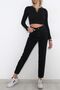 Mia Women's Super Stretchy Trend Black Denim Pants
