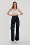 Black Super High Waist 90's Wide Leg Loose Comfort Lycra Jeans - 2