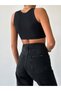 Trend Jean Papel Women's High Waist Loose Leg Trousers Palazzo - Black - 3