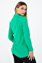 Women's Green Jacquard Textured Woven Long Sleeve Shirt – Stylish & Comfortable - 4