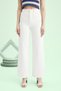 Women's Snow White Super High Waist Lycra Wide Leg Denim Jeans - 3