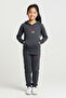 Hello Spring Printed Girl's Tracksuit with Hooded Kangaroo Pocket