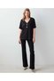 Le Lis Women's High Waist Flare Leg Non-Fading Jeans Denim Trousers - 2