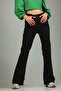 Women's Lycra Flared Jean Trousers Black (perfect fit) - 2